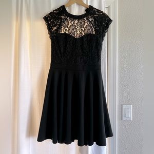 Francesca’s little black laced bodice dress, size medium, brand Jun & ivy.